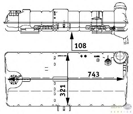 Бачок системи охолодження 8MA376705331 HELLA