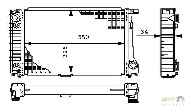 8MK376710781 HELLA Радіатор охолодження двигуна