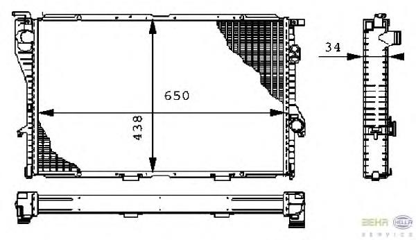 Купити 8MK376711111 HELLA Радіатор двигуна