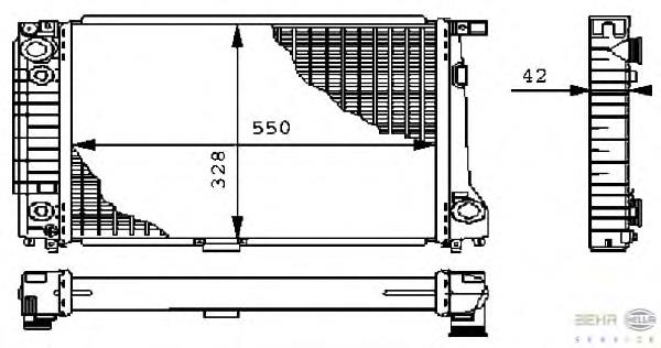 8MK376711661 HELLA Радіатор охолодження двигуна