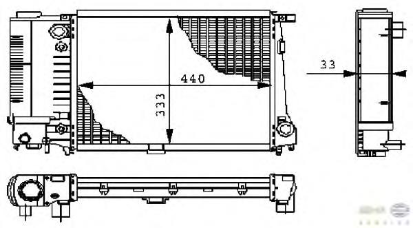 8MK376711591 HELLA Радіатор охолодження двигуна