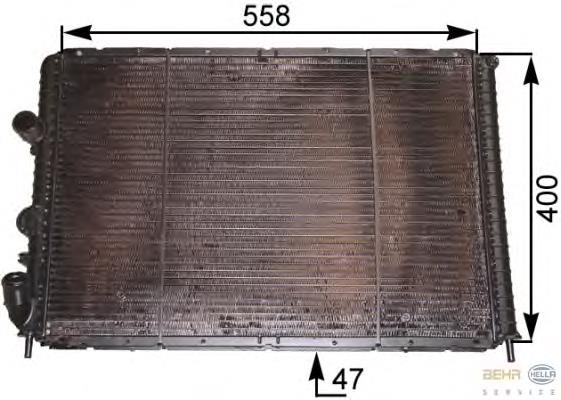 8MK376710211 HELLA Радіатор охолодження двигуна