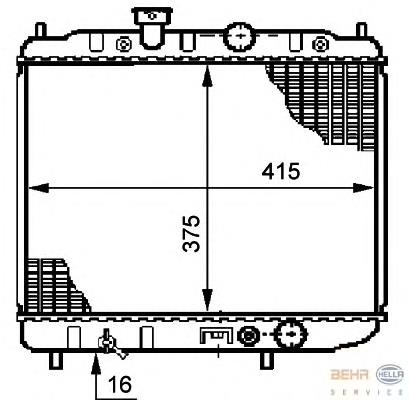 Купити 8MK376708541 HELLA Радіатор двигуна