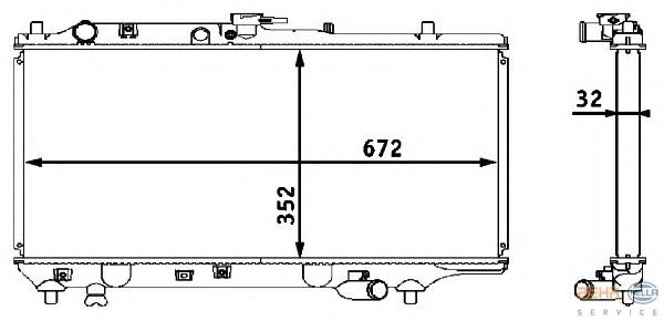 Радіатор основний HELLA 8MK376708291 ціна, від 104.19 USD