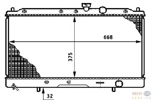 Радіатор охолодження HELLA 8MK376708651