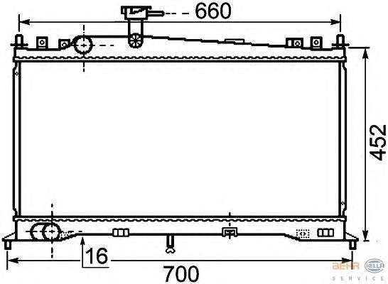 8MK376750261 HELLA Радіатор охолодження двигуна
