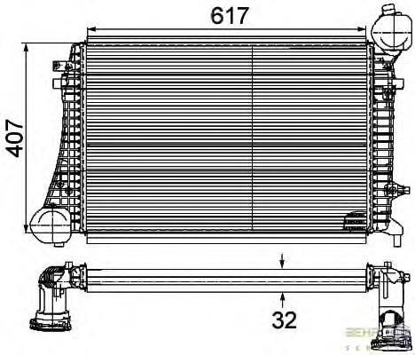 8ML376746161 HELLA Охолоджувач наддувочного повітря