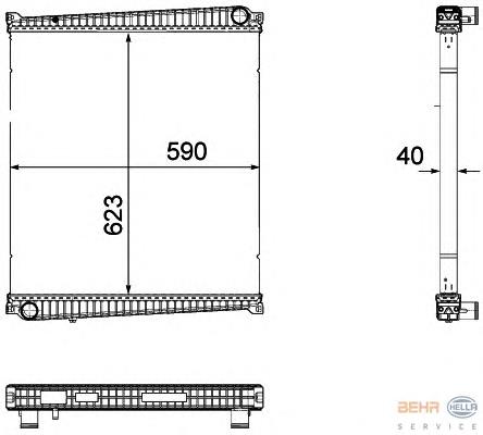 Купити 8MK376733701 HELLA Радіатор двигуна