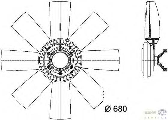 Купити 8MV376731461 HELLA Вентилятор/крильчатка радіатора охолодження