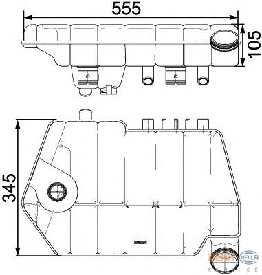 Бачок розширювальний HELLA 8MA376731621