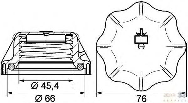 Кришка розширювального бачка 8MY376742311 HELLA