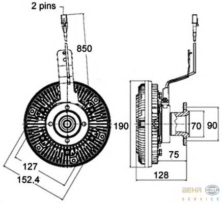 8MV376758471 HELLA Гідромуфта приводу вентилятора