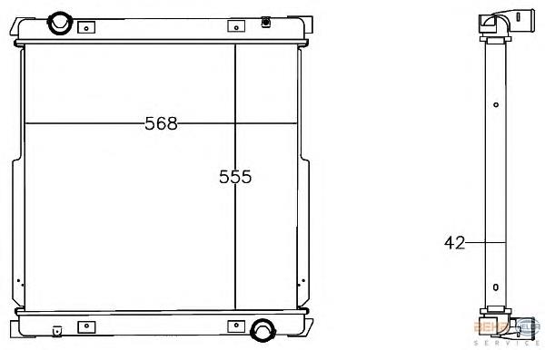 Радіатор основний HELLA 8MK376758011 ціна, від 164.67 USD