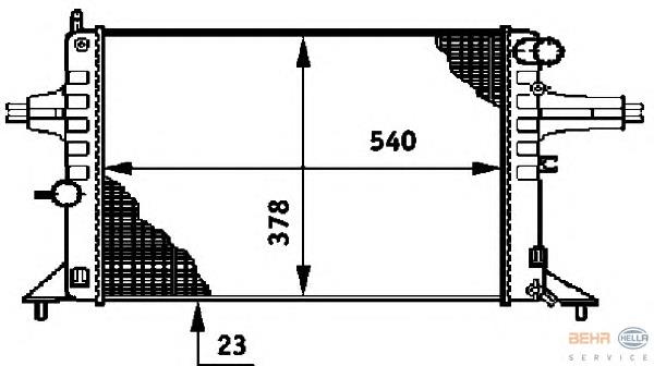 Купити 8MK376720421 HELLA Радіатор двигуна