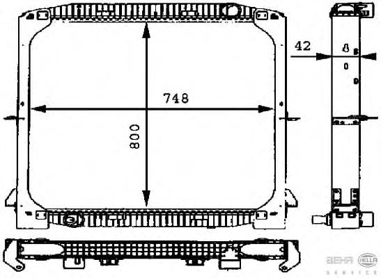 8MK376721571 HELLA Радіатор охолодження двигуна
