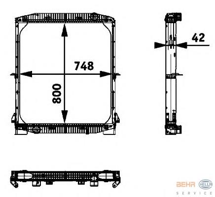 Купити 8MK376721611 HELLA Радіатор двигуна