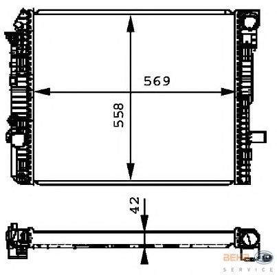 8MK376721271 HELLA Радіатор охолодження двигуна