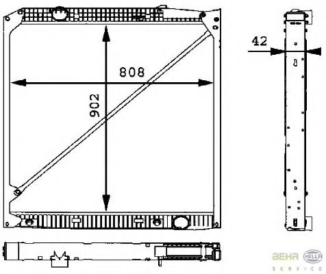 8MK376721221 HELLA Радіатор охолодження двигуна