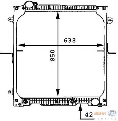 8MK376721171 HELLA Радіатор охолодження двигуна