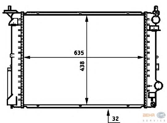 Купити 6025316378 Renault (RVI) Радіатор двигуна