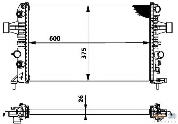 Радіатор 8MK376719061 HELLA