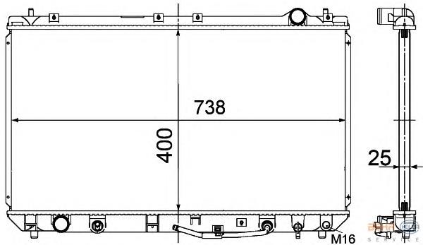 Купити 164000A050 Toyota Радіатор двигуна