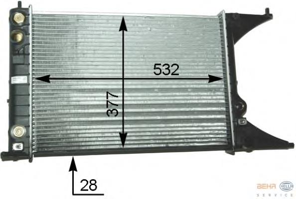 Радіатор основний HELLA 8MK376718651 ціна, від 74.91 USD