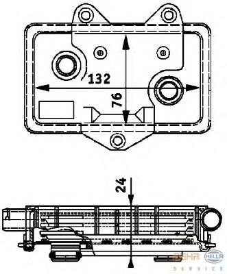 Радіатор масляний HELLA 8MO376726051 ціна, від 37.79 USD