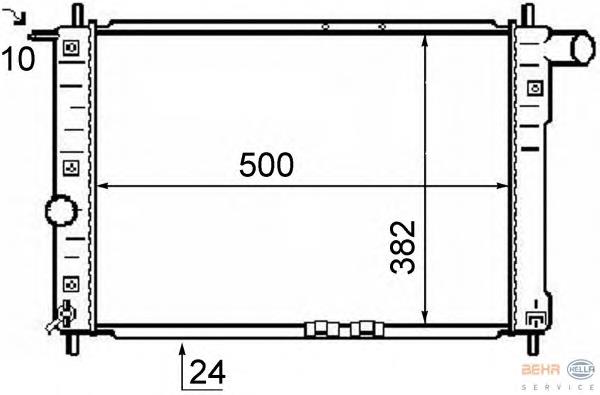 Радіатор основний HELLA 8MK376726501 ціна, від 44.05 USD