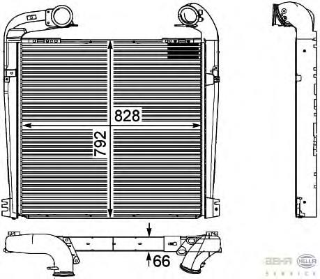 Купити 1795730 Scania Радіатор интеркуллера