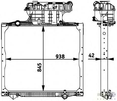 Радіатор охолодження HELLA 8MK376728661