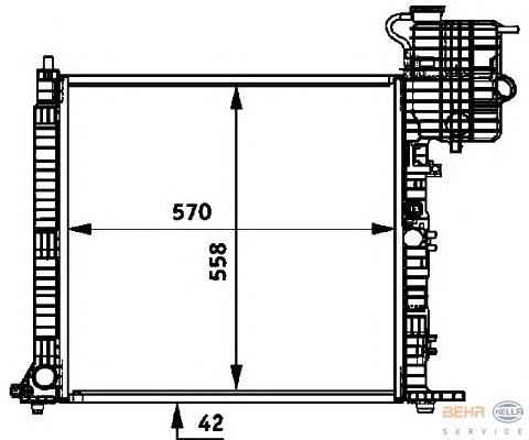 Радіатор основний HELLA 8MK376722051 ціна, від 158.12 USD
