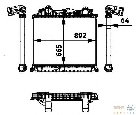 Система охолодження наддувочного повітря HELLA 8ML376724321 ціна, від 590.35 USD