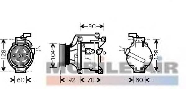 Компресор кондиціонера 5300K446 VAN Wezel