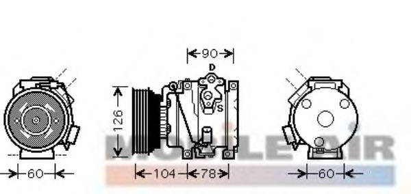 Насос кондиціонера Toyota 4472203434