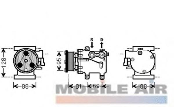 Компресор системи кондиціювання Ford 1426733 ціна, від 91.50 USD