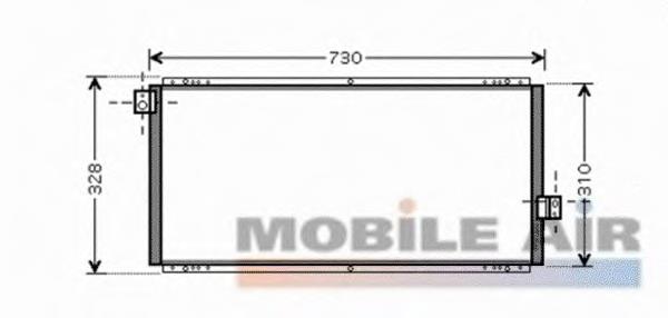 Радіатор кондиціонера 73210FA140 Subaru