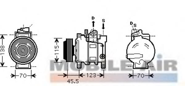 Купити 670131 Peugeot/Citroen Компресор кліматичної установки
