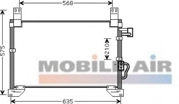 Радіатор кондиціонера 7115K8C2S Polcar