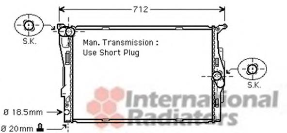 Радіатор основний VAN Wezel 06002291 ціна, від 110.88 USD