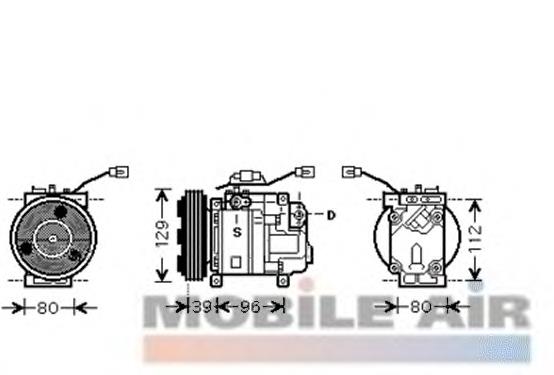 Компресор системи кондиціювання Mazda D20161450D ціна, від 90.60 USD