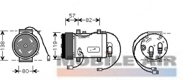 Компресор системи кондиціювання VAG 8A0260805AE ціна, від 105.56 USD