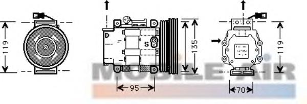 Компресор кондиціонера 883201712084 Toyota