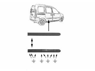 Купити 7701692446 Renault (RVI) Молдинг задніх правих дверей