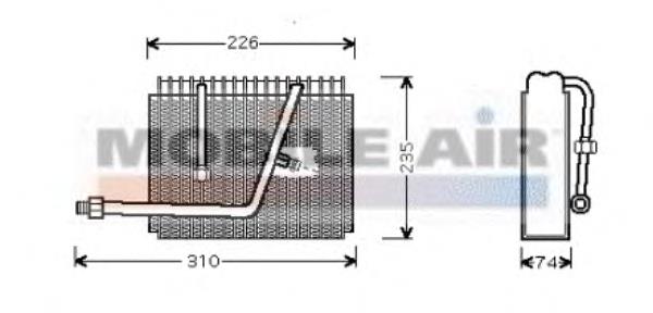 Випаровувач кондиціонера 97046488 Opel