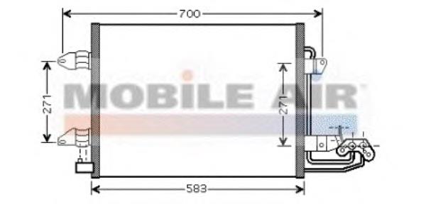 Конденсатор кондиціонера VAN Wezel 58005211 ціна, від 78.27 USD