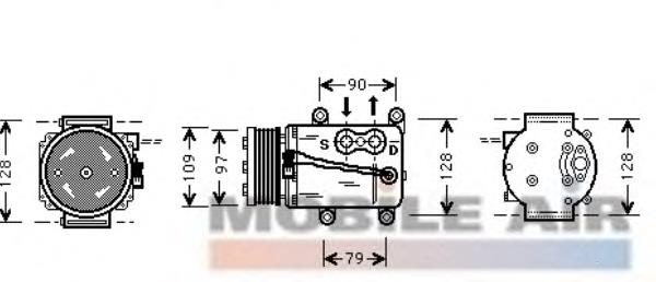 Компресор кондиціонера 1800K105 VAN Wezel