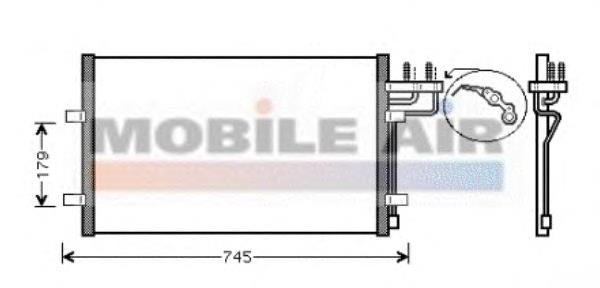Конденсатор кондиціонера VAN Wezel 18005367 ціна, від 58.82 USD