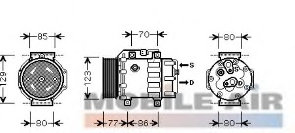 Компресор кондиціонера 1800K378 VAN Wezel