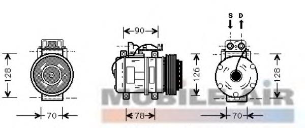 Компресор системи кондиціювання Mercedes A000230111188 ціна, від 456.26 USD